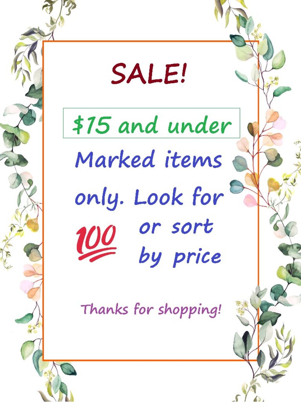 💯 SALE! $15 and less! 💯